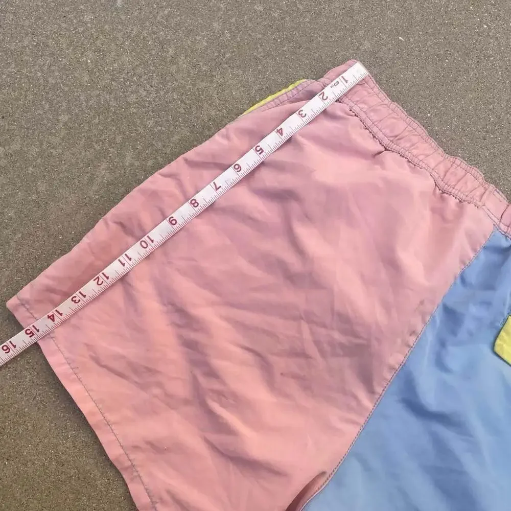 Diesel Colorblock Swim Shorts Men's Large Pastel Y2K